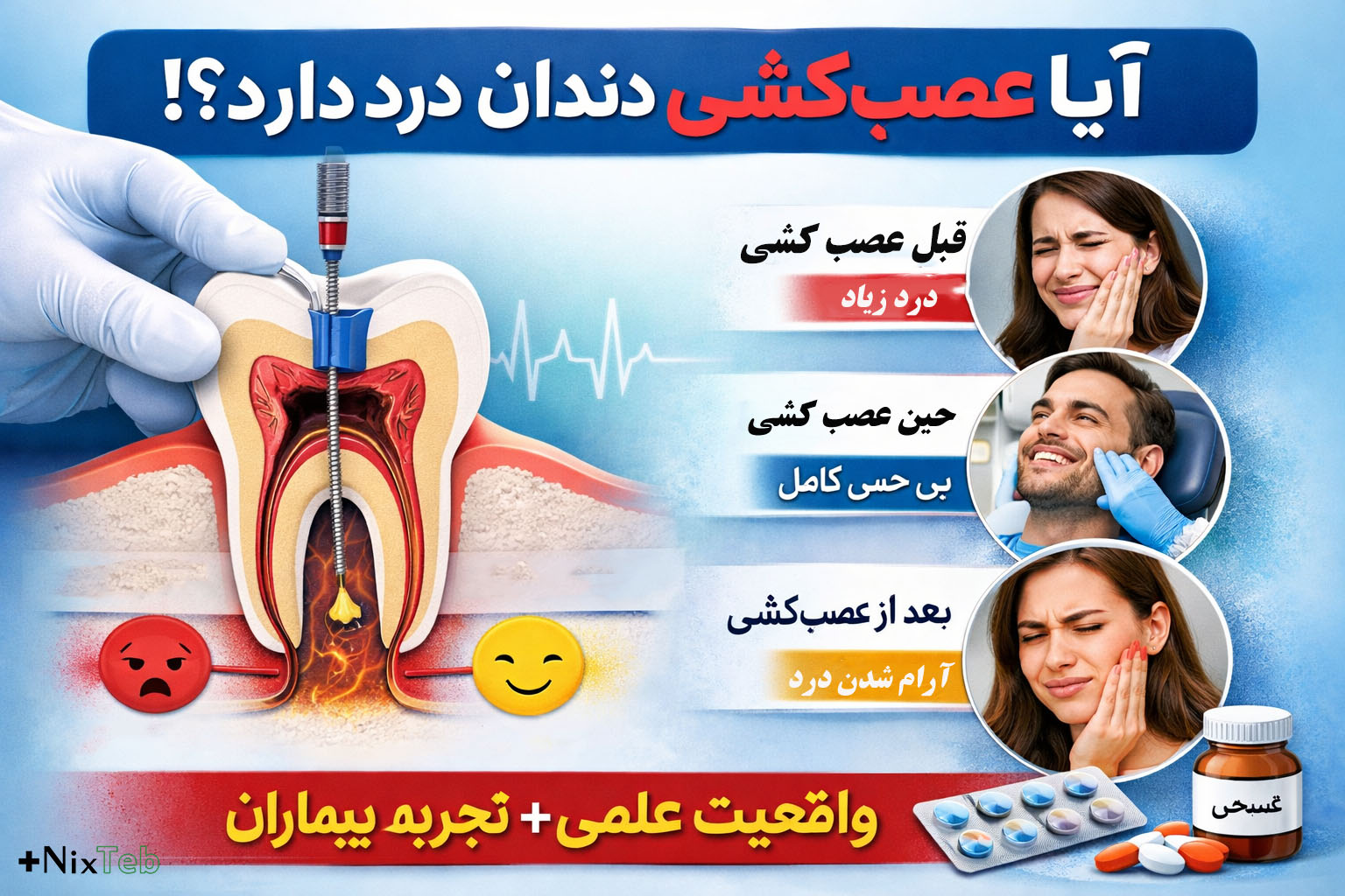 عصب‌کشی دندان درد دارد